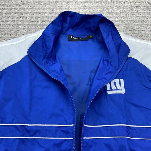NY Giants Windbreaker Jacket Men Extra Large XL Blue Full Zip Sports Illustrated - Picture 4 of 10